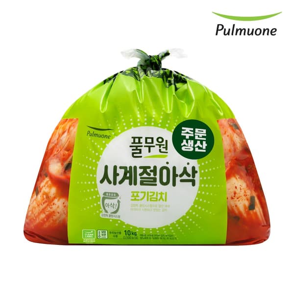 네이버멤버십 풀무원 생산직송 사계절 아삭 포기김치 (10kg)  (45,310원/무료)