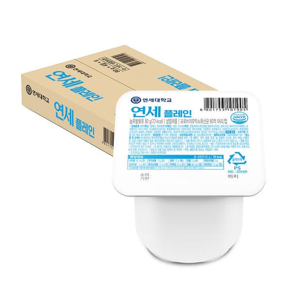 연세 요거트 플레인 복숭아 딸기 80g 24개 (7,820원/무료)