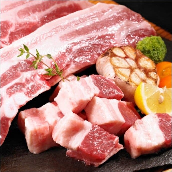숨바고기 큐브삼겹살 550g x 2개 총 1.1KG (12,930원/무배)