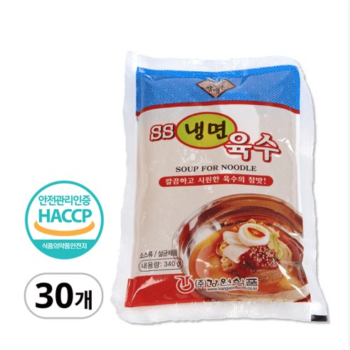냉면 육수 개별포장 340g, 30개