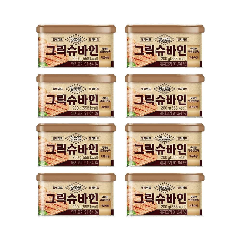 코인딜) 그릭슈바인 캔햄 200g 8개입
