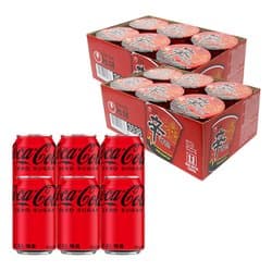 코카콜라 제로 350ml 6입+신라면 소컵 12입