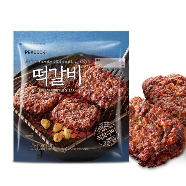 피코크 직화구이 떡갈비 450g 2팩+2팩