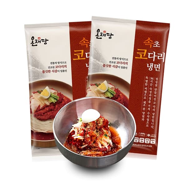 롯데온) 바담가 속초 코다리냉면 2인분 2개+선착순 꼬막무침 증정 19,390원 무배