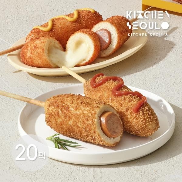 11번가 타임딜)크리스피 핫도그 20팩 모음 카페 18,230원 무배