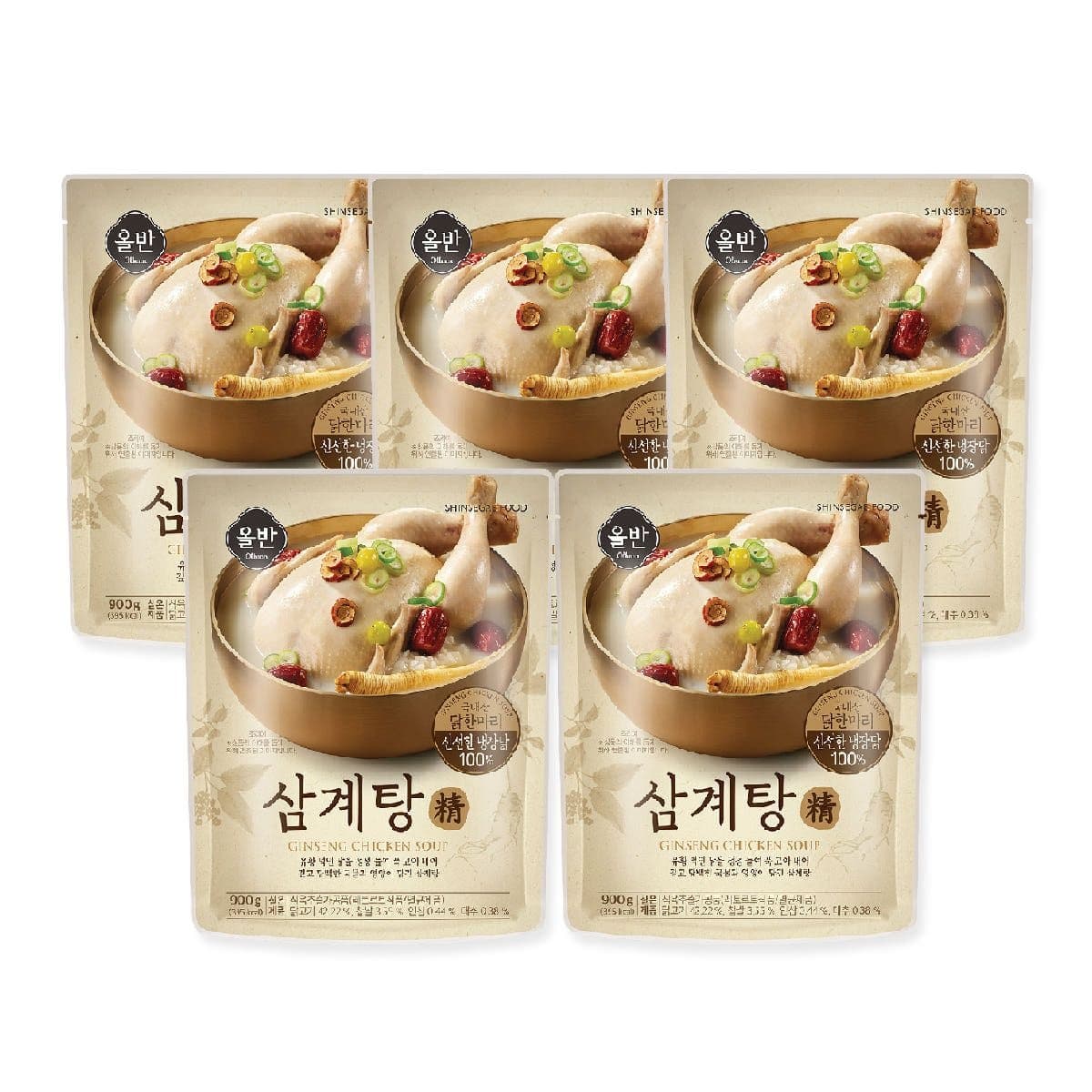 롯데온) 신세계푸드 올반키친 삼계탕 900g 5팩 30,080원
