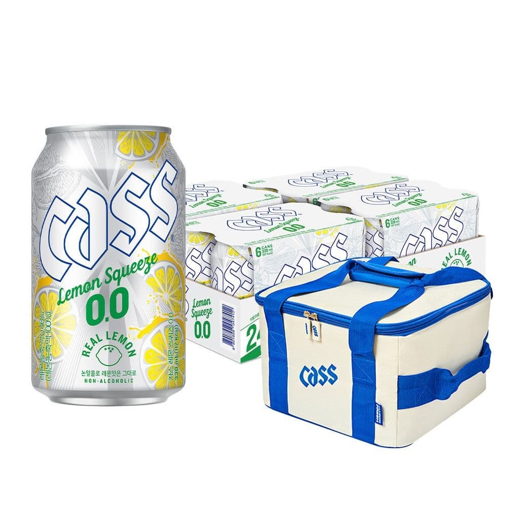 롯데온) 카스 레몬스퀴즈 제로 330mlx24캔+쿨러백 17510원
