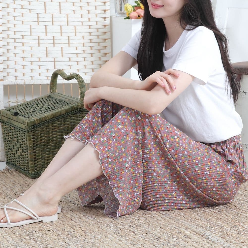 롯데온)플리츠 몸빼 꽃무늬바지 2개 8820원 무배