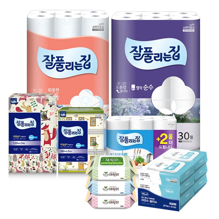 롯데온) 미래생활 잘풀리는집미용티슈 250매 x 3입 x 4팩 13,970원