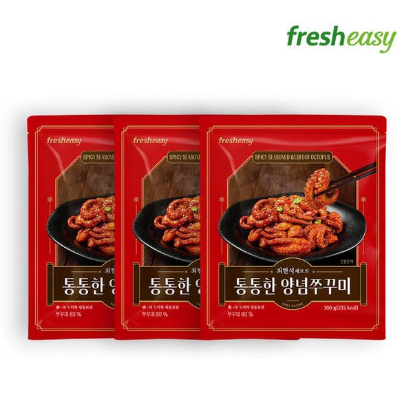 11번가) 프레시지 최현석셰프의 통통한 양념쭈꾸미 300G 3팩 18,980원 무배
