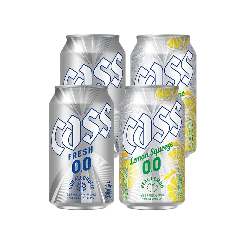 롯데온)카스 제로 355ml 2캔+레몬330ml 2캔 무알콜 맛보기팩 3,100원 무배