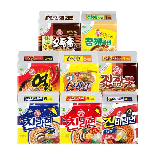 진라면 매운맛 120g 5봉 8팩 (18,810원/무료)1