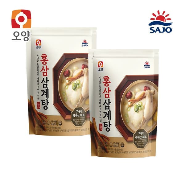 사조 홍삼 삼계탕 800g 4팩 (21,900원/무료)
