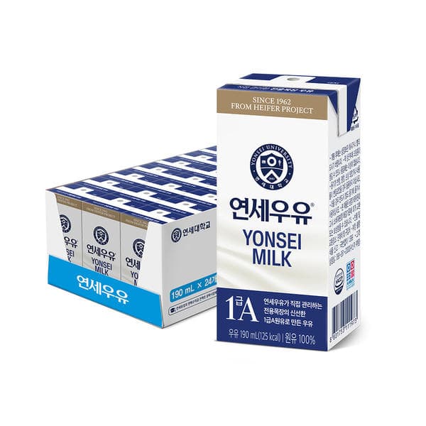 연세 멸균우유 190mlx24 (9890원/무료)1