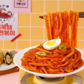 아빠식당 당면볶이 1인분+순대국 500g 1팩 (4,500원/3,500원)