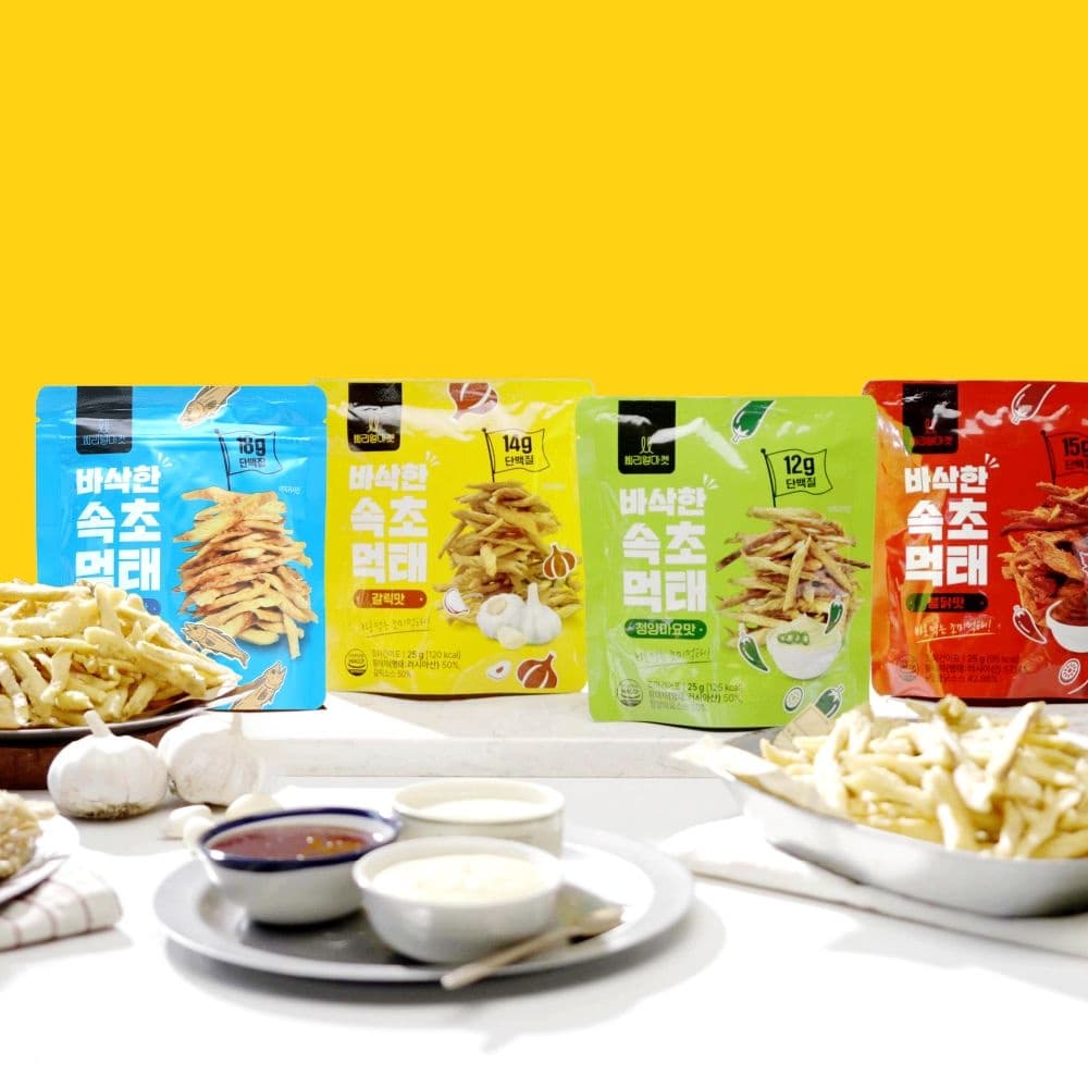 바삭한 속초 먹태 8봉 (청양마요2 갈릭2 불닭2 오리지널2) (19,900원/무료)1