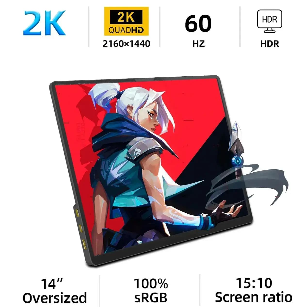 ZSUS 2K 휴대용 논터치, 터치 모니터