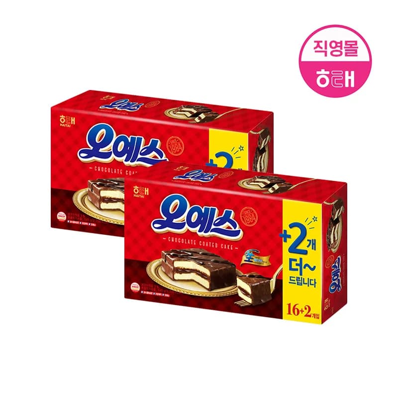해태 오예스 540g 16개+2개더 x 2곽 총36개입 (11,532원) (무료)